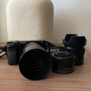 S O L D —- Sony A6000 Camera & 3 lenses